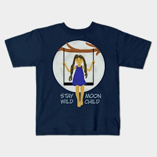 Stay wild moon child Kids T-Shirt